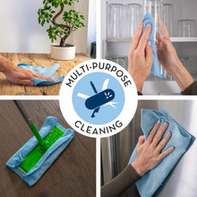 Load image into Gallery viewer, Bulk 150 Light Blue Microfiber Cleaning Cloths - Machine Washable &amp; Lint-Free