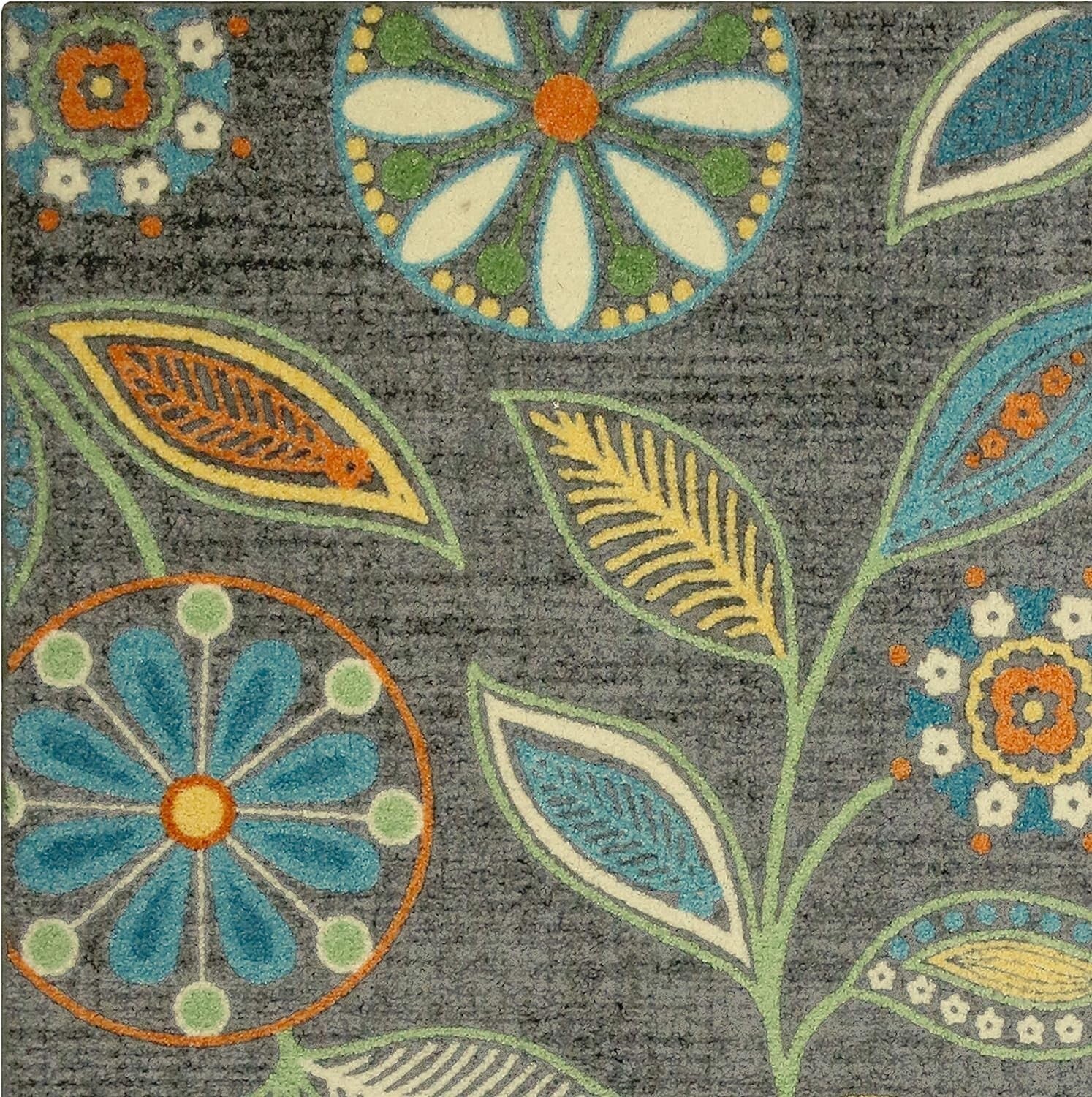Machine Washable Bohemian Floral Area Rug 7x10' - Easy Care for Modern Living