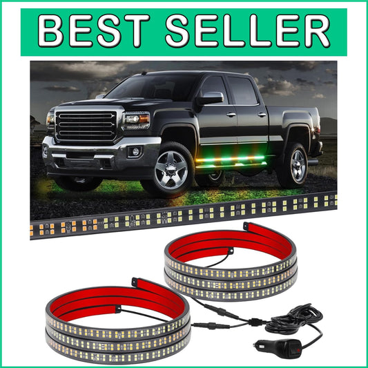 2PCS 70 Inch LED Emergency Strobe Lights for Trucks - Waterproof & Shockproof