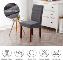 Load image into Gallery viewer, Fashionable Dining Chair Protectors - Waterproof and Washable, Argyle-Dark Gray