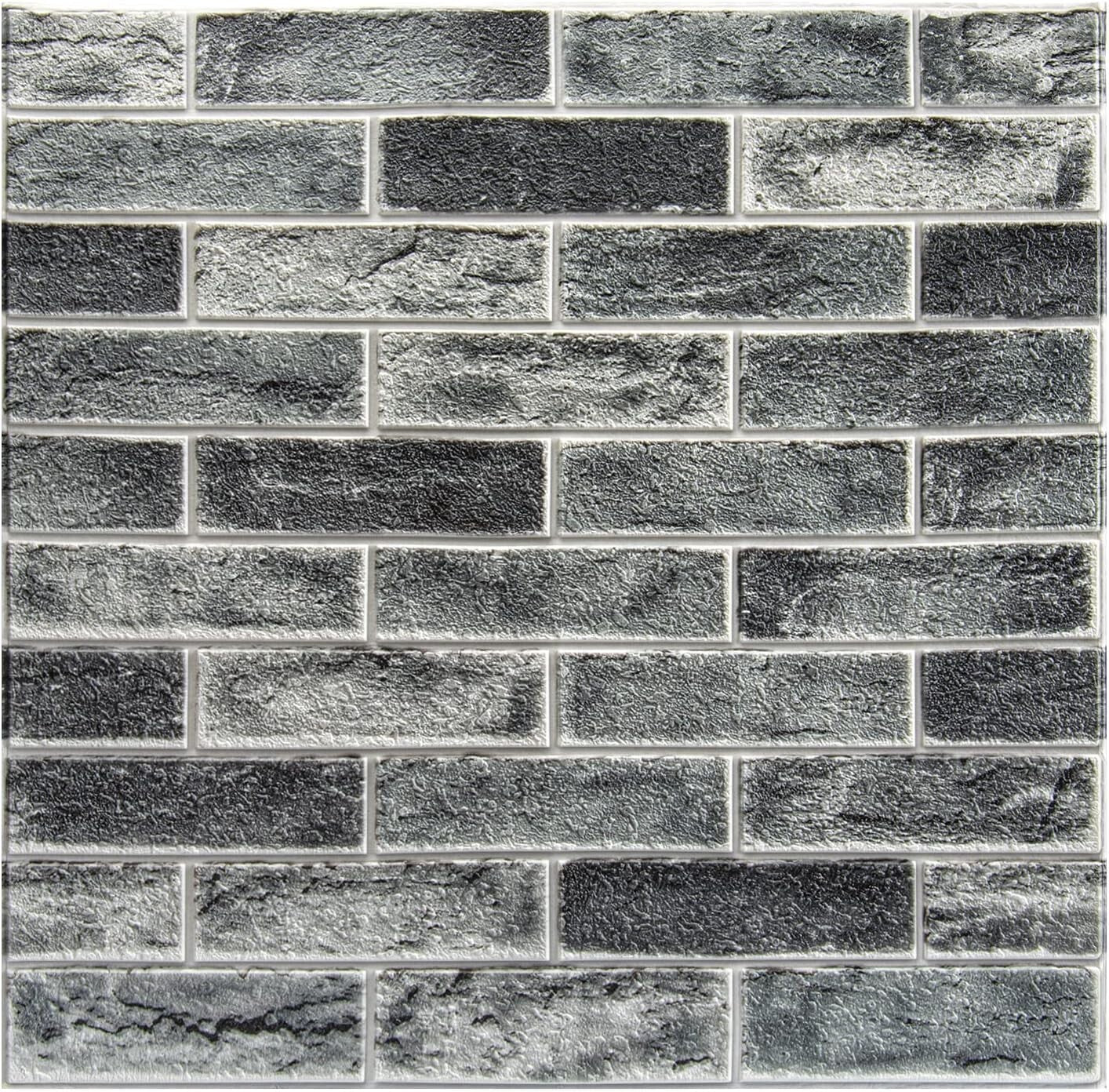 Elegant Faux Brick 3D Wall Panels - 20-Pack Waterproof Peel and Stick Wallpaper
