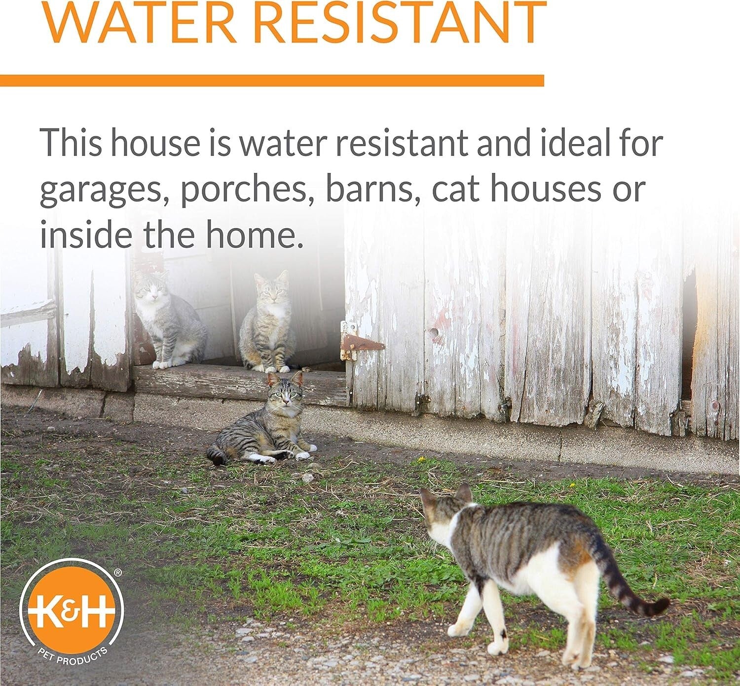 Insulated Outdoor Cat Shelter - Unheated Log Cabin for Community or Stray Cats