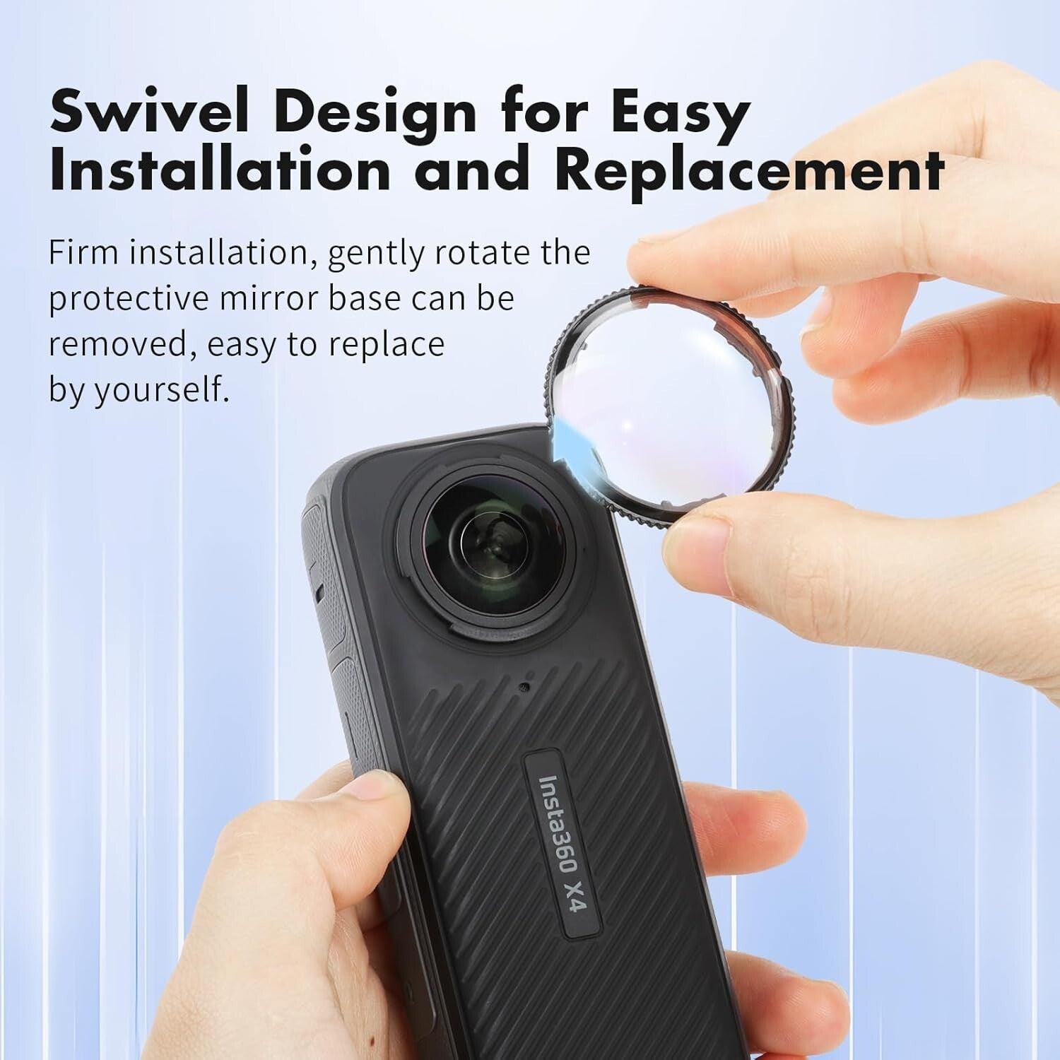 Insta360 X4 Premium Lens Guards - 9H Tempered Glass Scratch-Resistant Protectors