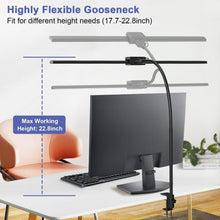 Load image into Gallery viewer, 24W LED Desk Lamp with Flexible Clamp - Illuminate Your Home Office Elegantly