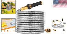 Load image into Gallery viewer, Heavy-Duty 50 FT 304 Stainless Steel Hose - Puncture Resistant and Connectable