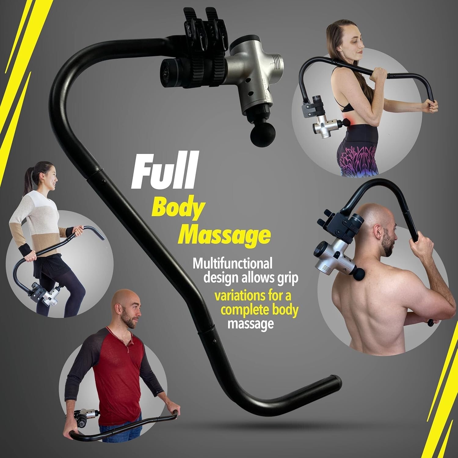 BackBadger: The Ultimate Ergonomic Holder for Massage Guns - Hassle-Free Relief