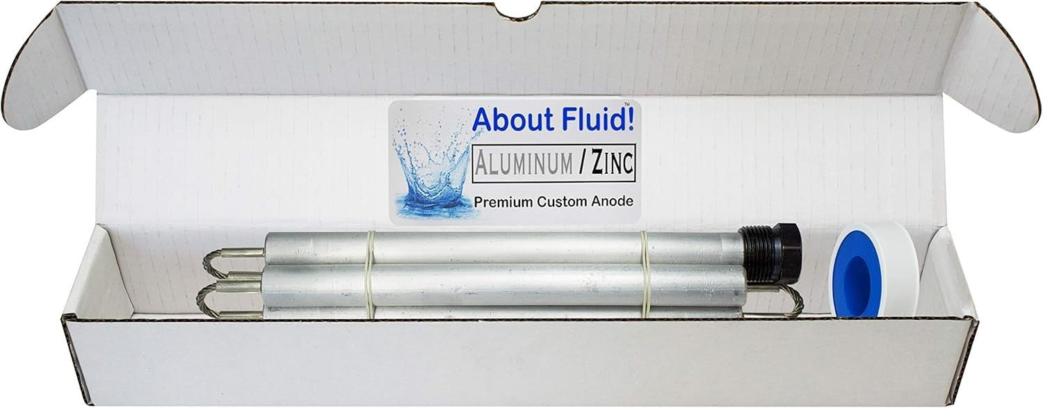 Aluminum/Zinc Anode Rod Kit with Stainless Steel Connectors for Water Heaters