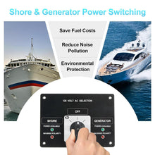 Load image into Gallery viewer, Compact Rotary Selector Switch - 120V 30A with Reverse Polarity Indicator