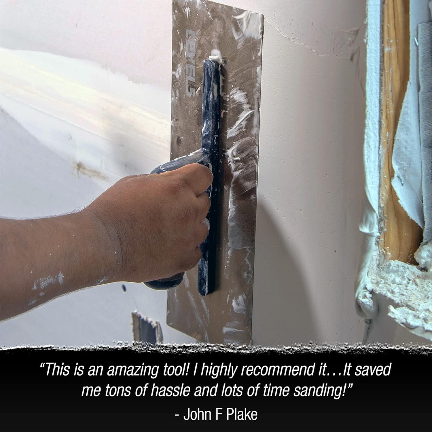 Heavy-Duty 12" Drywall Trowel: High-Impact Handle & Strong Stainless Steel Blade