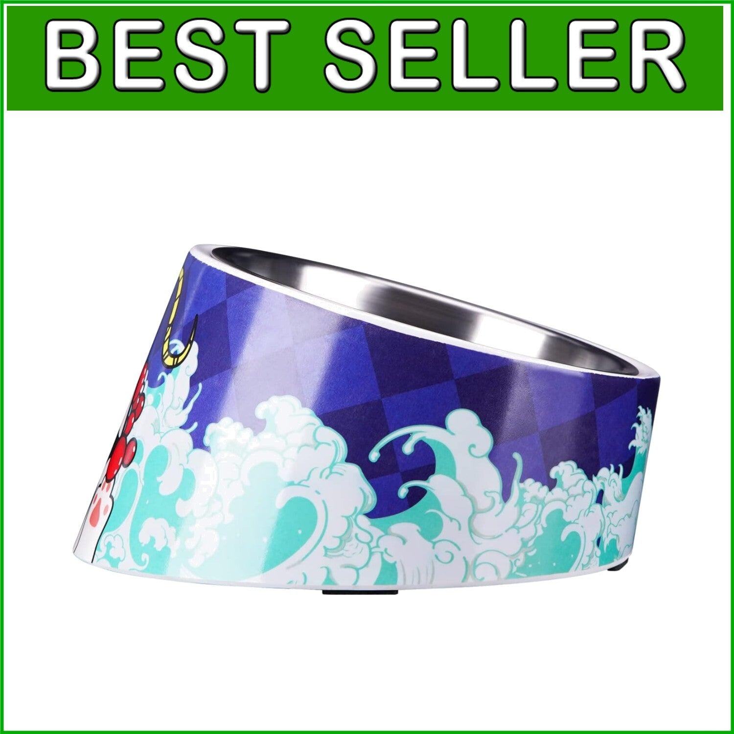 Non-Spill 15° Slanted Pet Bowl for Dogs & Cats - Modern & Functional Design