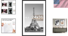 Load image into Gallery viewer, Classic Black Poster Frame 24x36 - Protect and Showcase Your Photos Stylishly