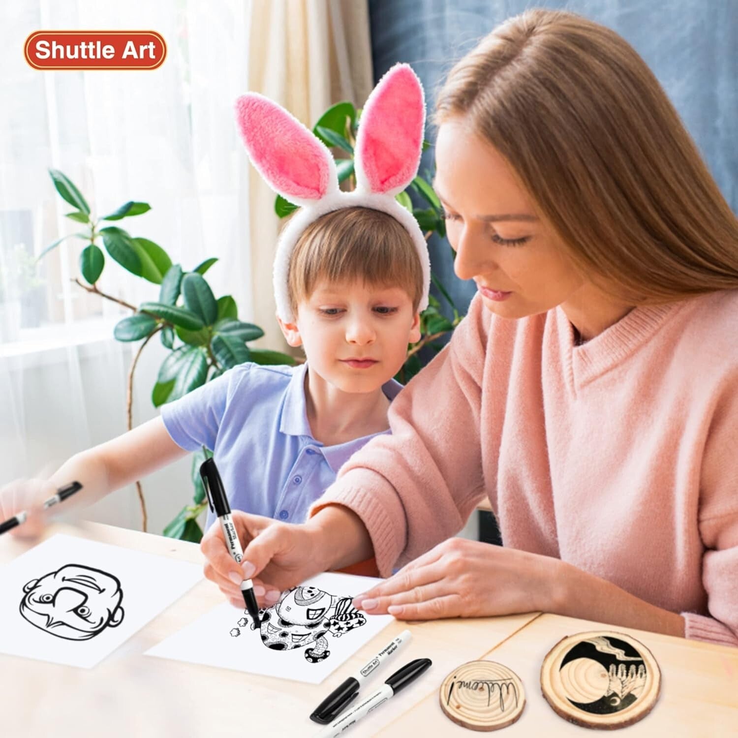 Versatile Permanent Markers Set - 100 Black Fine Point for All Surfaces