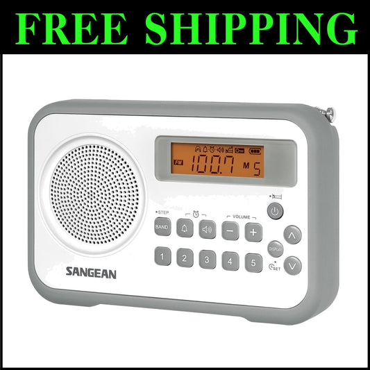 Compact PR-D18 Portable Radio with Alarm Clock - Perfect for Outdoor Adventures