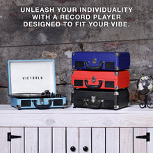 Load image into Gallery viewer, Upgraded Sound 3-Speed Suitcase Record Player with Bluetooth Speakers - Mint