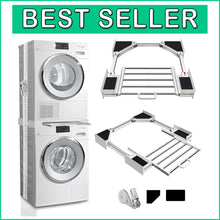 Load image into Gallery viewer, Innovative Washer Dryer Stacking Kit with Ratchet Strap and Pull-Out Drying Rack