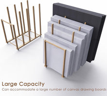 Load image into Gallery viewer, Stunning Four-Tier Beech Wood Art Rack with Lockable Wheels for Easy Transport