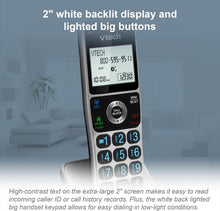 Load image into Gallery viewer, 4-Handset Cordless Home Phone with Smart Call Blocker &amp; Full Duplex Speakerphone
