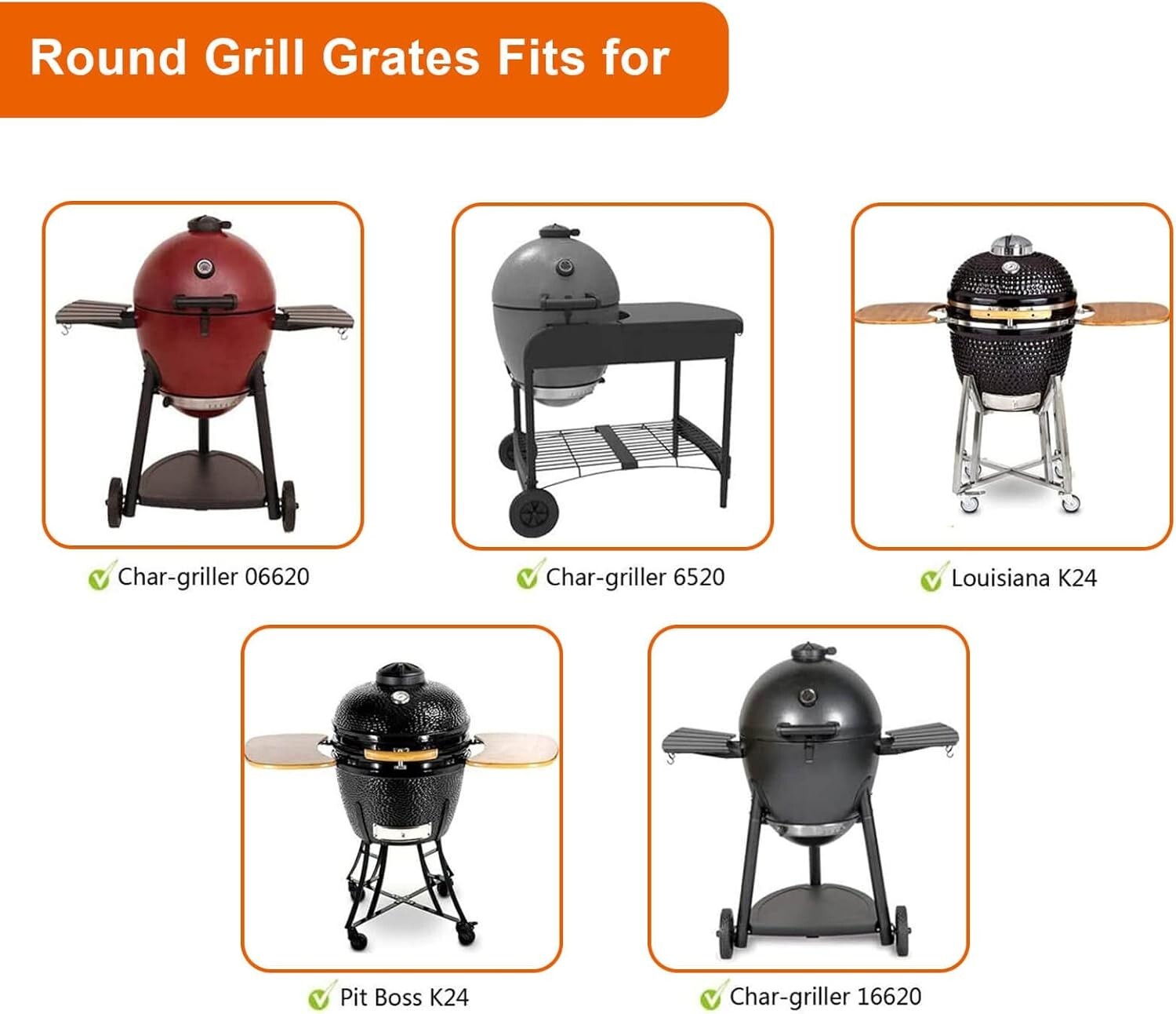 19.5" Heavy Duty 304 Stainless Steel Round Grill Grate - Easy Clean Surfaces