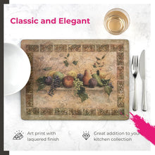 Load image into Gallery viewer, Rustic Tuscan-Plated Cork Placemats - Heat Resistant &amp; Easy to Clean Set of 4