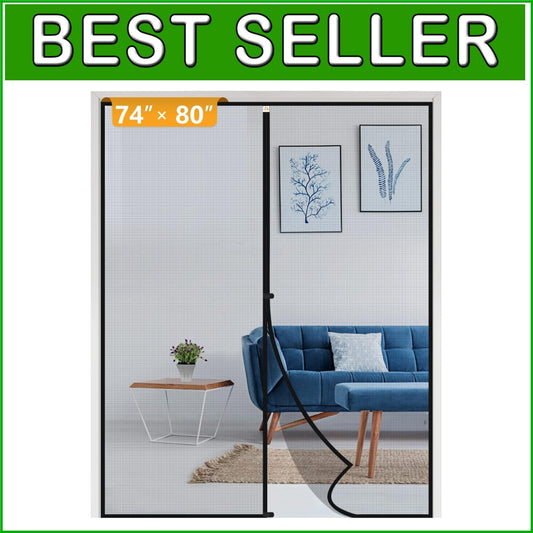 Durable Fiberglass Magnetic Screen Door for French Sliding Doors - Easy Install