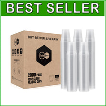 Load image into Gallery viewer, Ribbed Grip 12oz Clear Plastic Cups – Ideal for Hot &amp; Cold Drinks, 2000-Pack