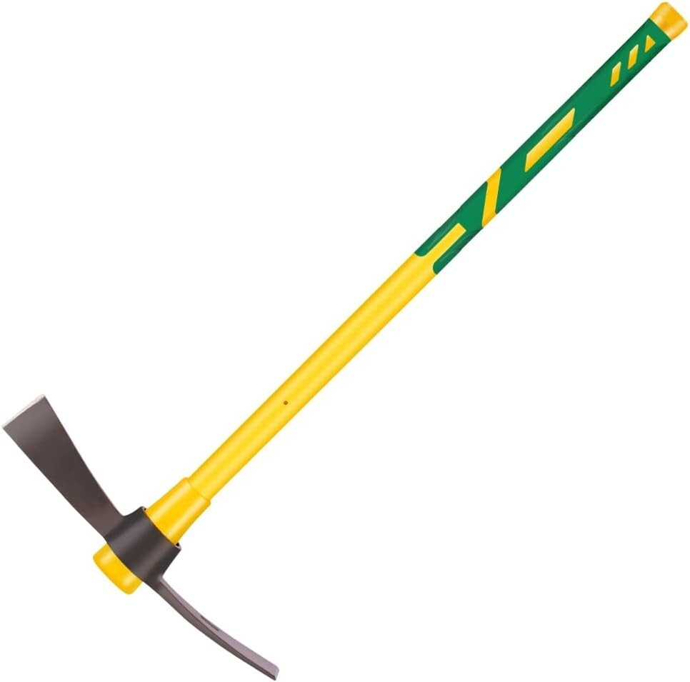 36" Ergonomic Heavy-Duty Garden Mattock with Forged Steel for Efficient Digging