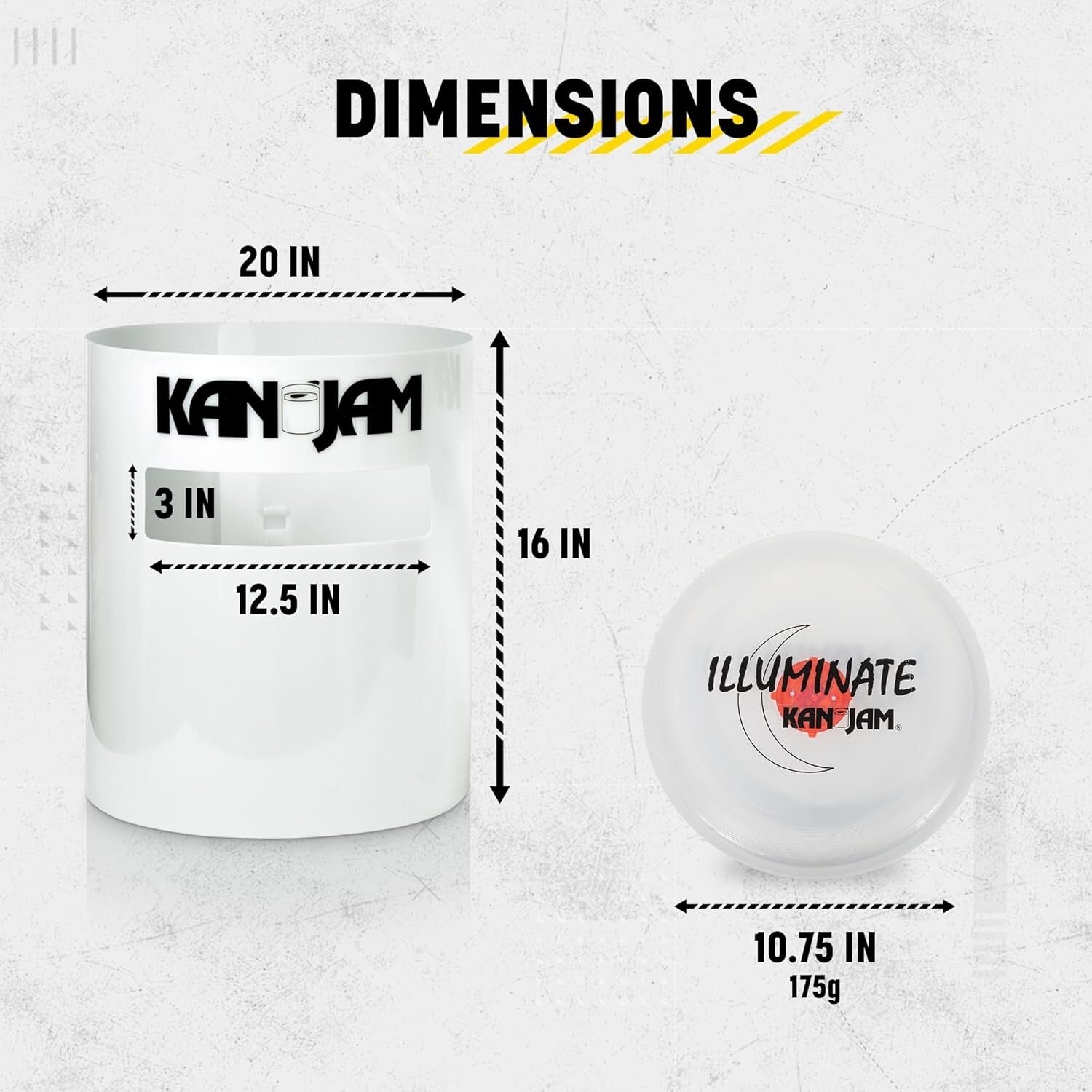 Kan Jam Illuminate - LED Outdoor Disc Toss Game with Carry Bag & Night Features