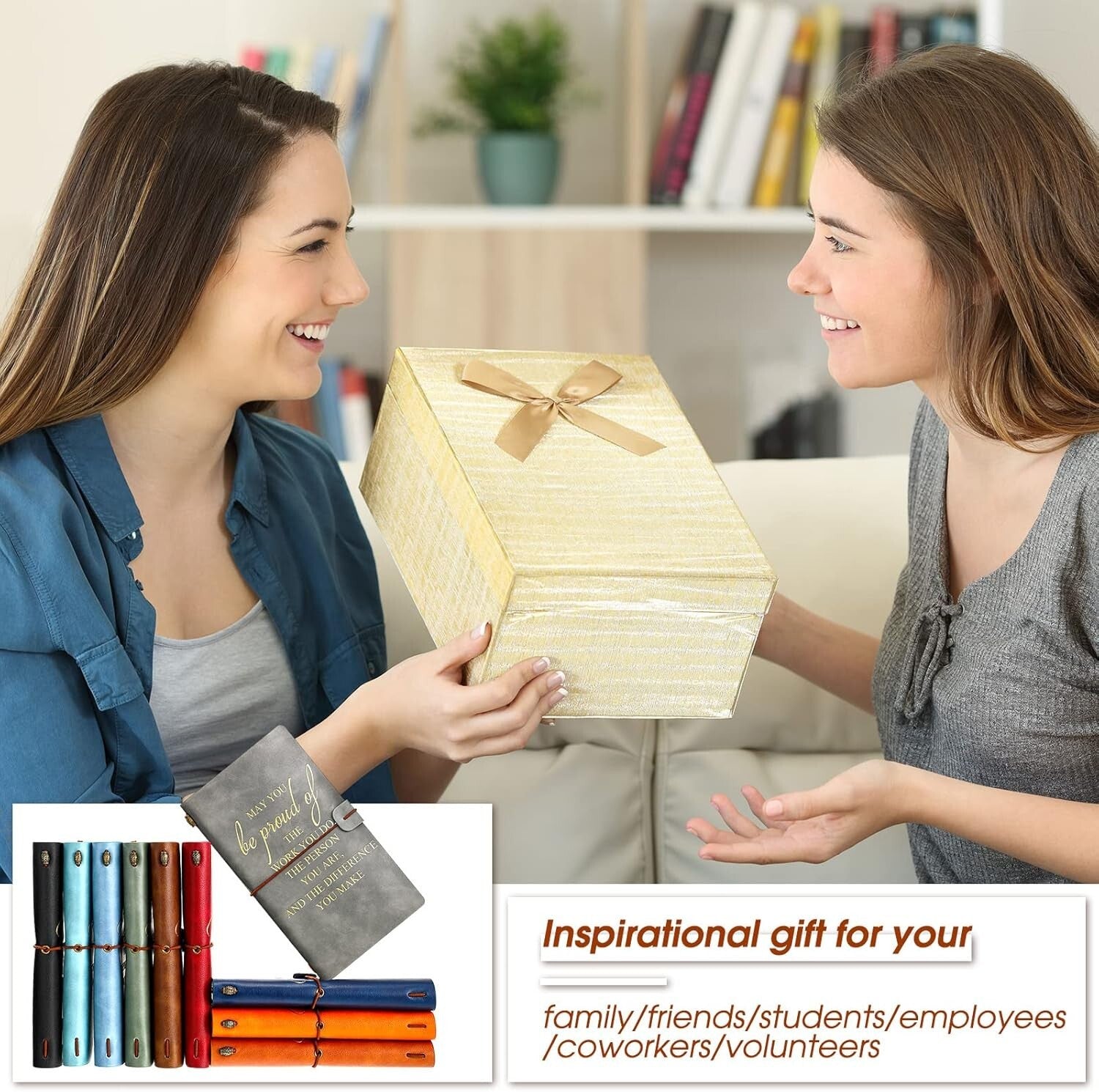 Portable 20-Pack Motivational Journals with Inspirational Quotes for Teams