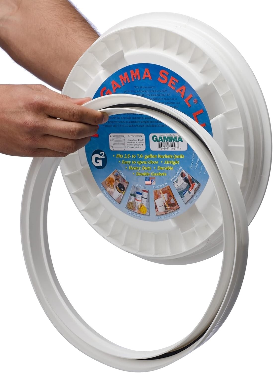 12 Pack Airtight Bucket Lids - Fits 3.5 to 7 Gallon Containers for Freshness