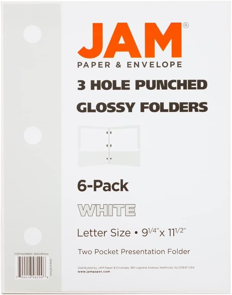 Durable Glossy Two-Pocket Letter Size Folders - 50 Pack for School & Office