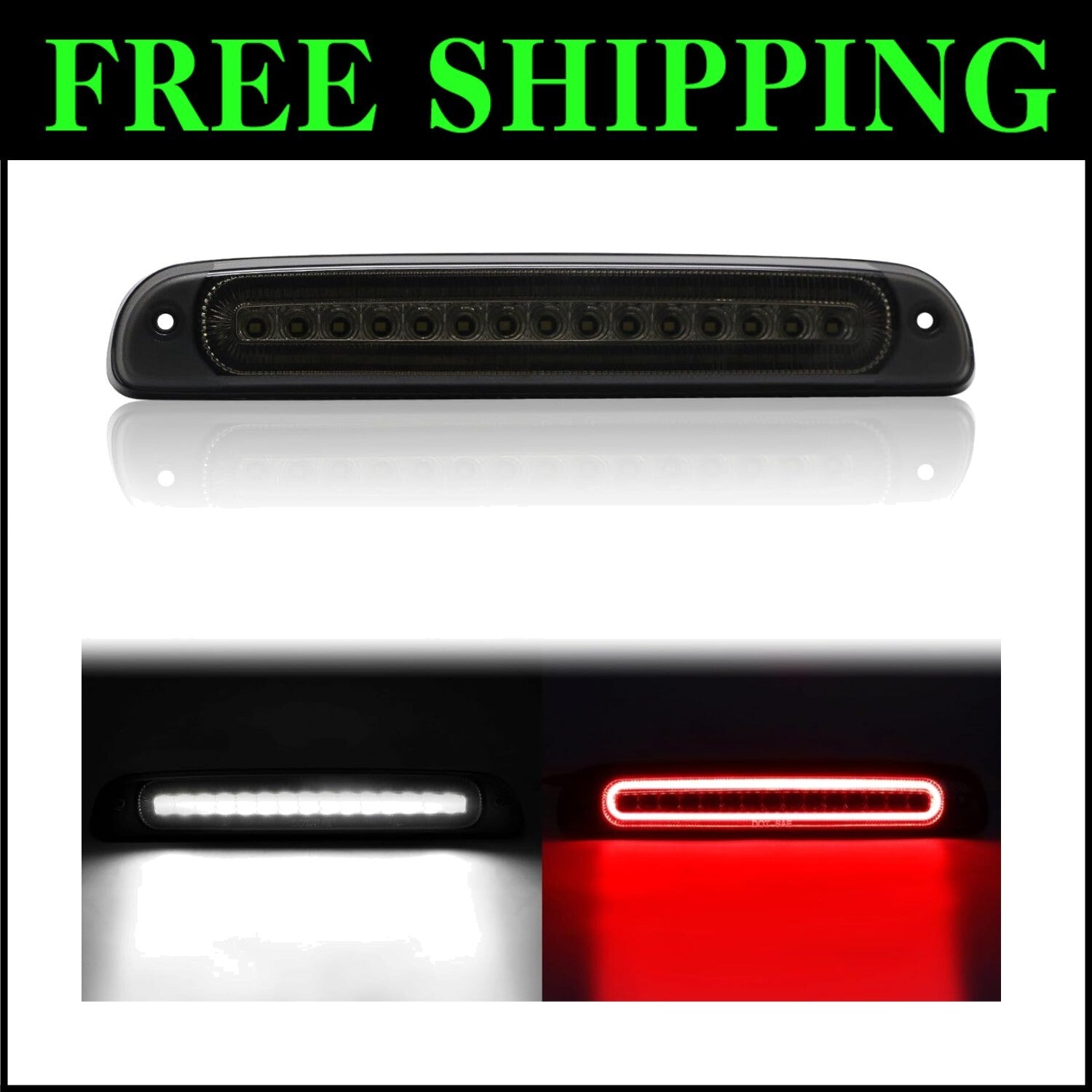 Stylish Smoked Third Brake Light for Ford Super Duty with LED Illumination