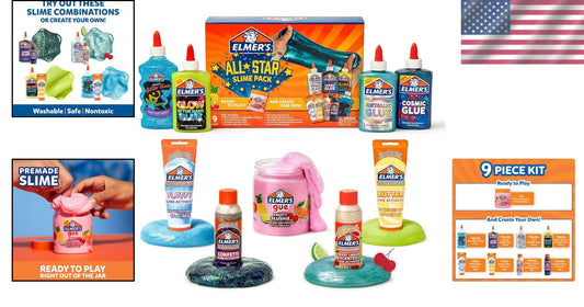 Fun-Filled Elmer’s All-Star Slime Kit with Fluffy & Glow-in-the-Dark Options