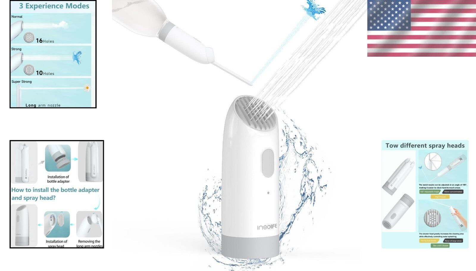 Lightweight Portable Bidet with USB Charging - Perfect for Travel Hygiene
