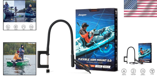 Flexible Arm Mount 2.0 for Boats and Kayaks, 80cm - Secure Fish Finder Support