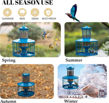Load image into Gallery viewer, Durable Blue Hanging Bird Feeder for Finch &amp; Bluebird - Squirrel-Proof Design