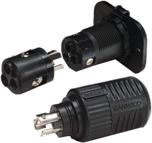 Corrosion-Resistant 12VCP Plug and Receptacle - Easy Installation for Outdoors