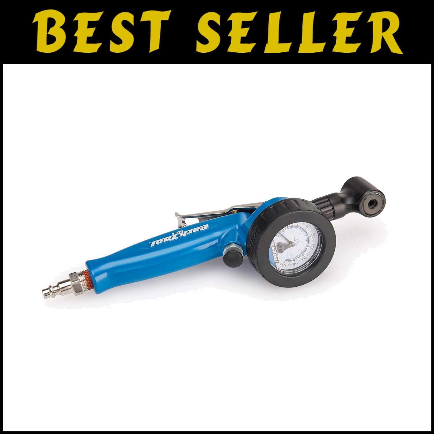 Efficient Blue Bicycle Shop Inflator – Lightweight, Durable, and Rebuildable