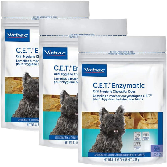 Natural C.E.T. Oral Hygiene Chews 30ct for Small Breeds - Supports Dental Care