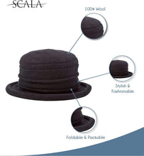 Load image into Gallery viewer, Hand-Washable Women's Stylish Boiled Wool Cloche Hat - Travel Friendly