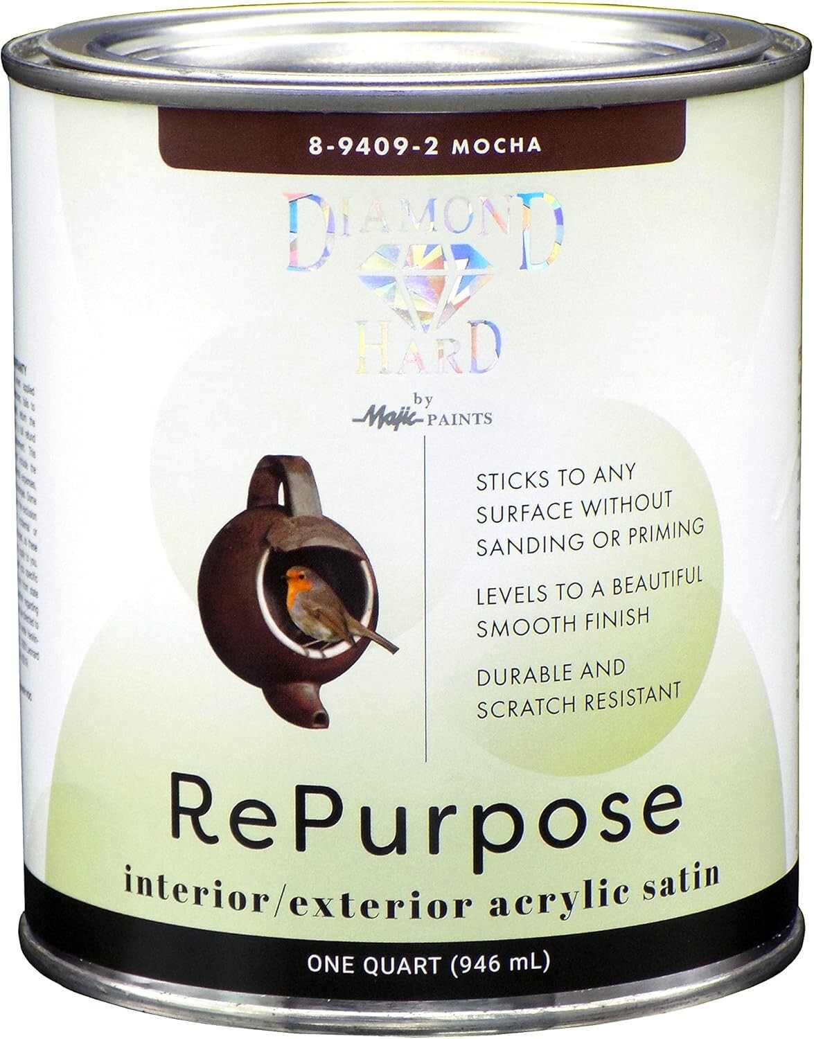 Durable Satin Finish Paint in Mocha - Perfect for Furniture & Home Projects