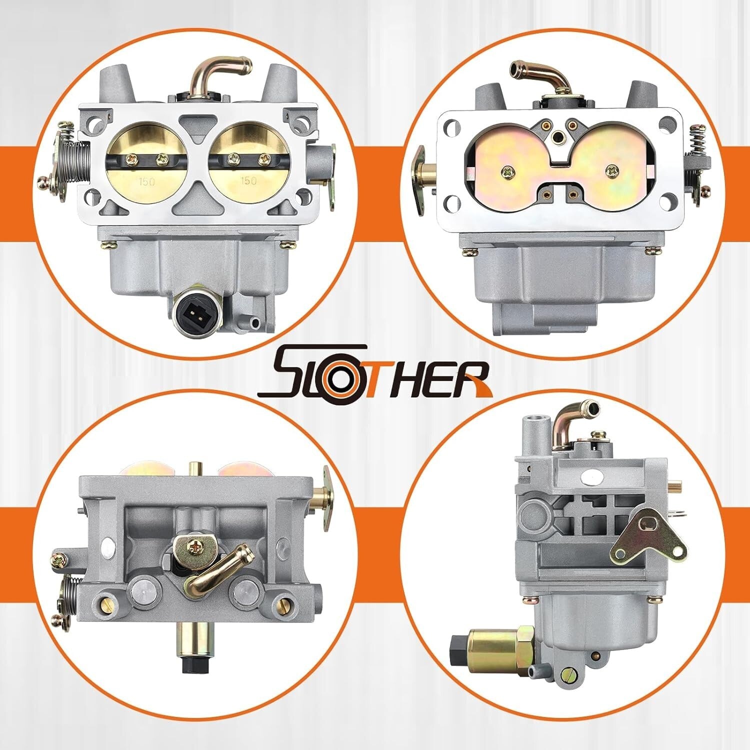 Durable Metal Carburetor with Gaskets for Generac GP15000 & GP17500 Generators