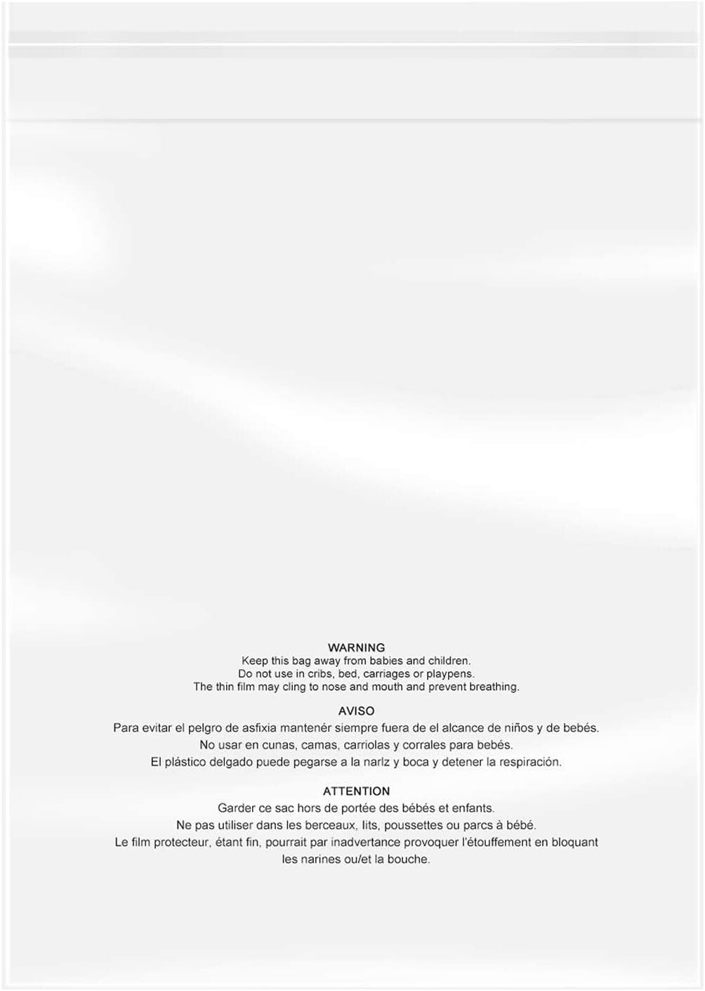 18"x24" Clear Poly Bags - 200 Count, Food-Grade, Resealable, 1.6 Mil Thickness