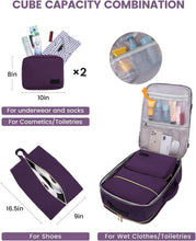 Load image into Gallery viewer, 50L Airline Approved Carry On Backpack with Packing Cubes for Travel Comfort