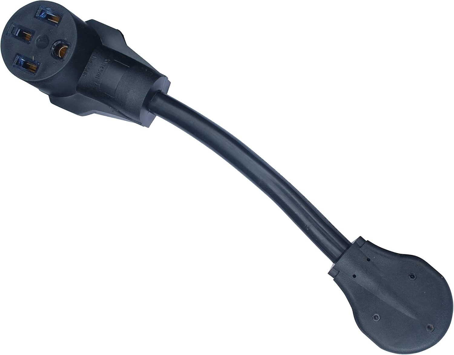 Durable NEMA 3-Prong to 4-Prong Adapter for Smooth Power Transfer - 12' Length