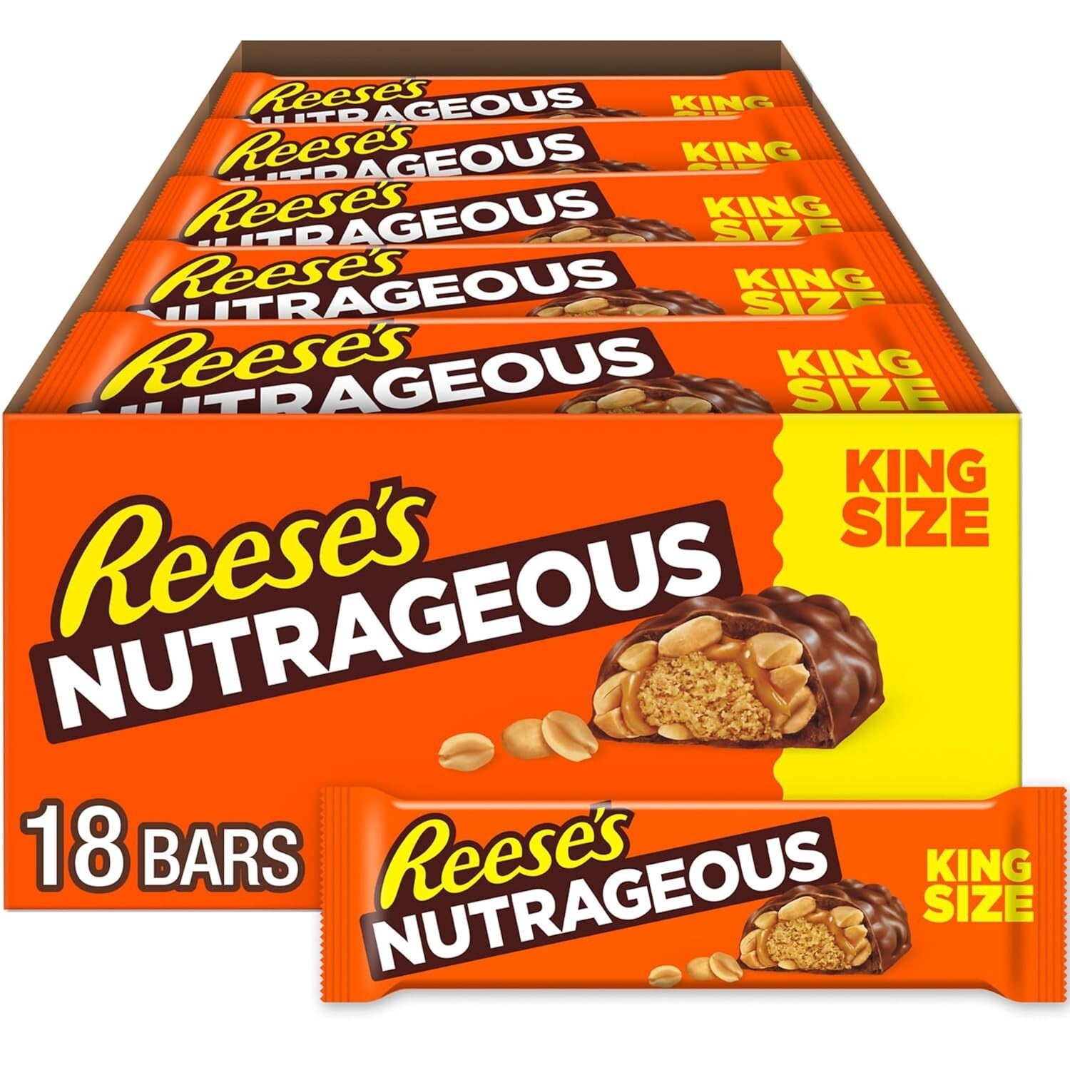 Individually Wrapped NUTRAGEOUS Peanut Butter Caramel Bars - 3.1 oz, 18 Pack