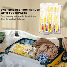 Load image into Gallery viewer, Economical 300 Pack Yellow Disposable Toothbrushes with Toothpaste for Charities
