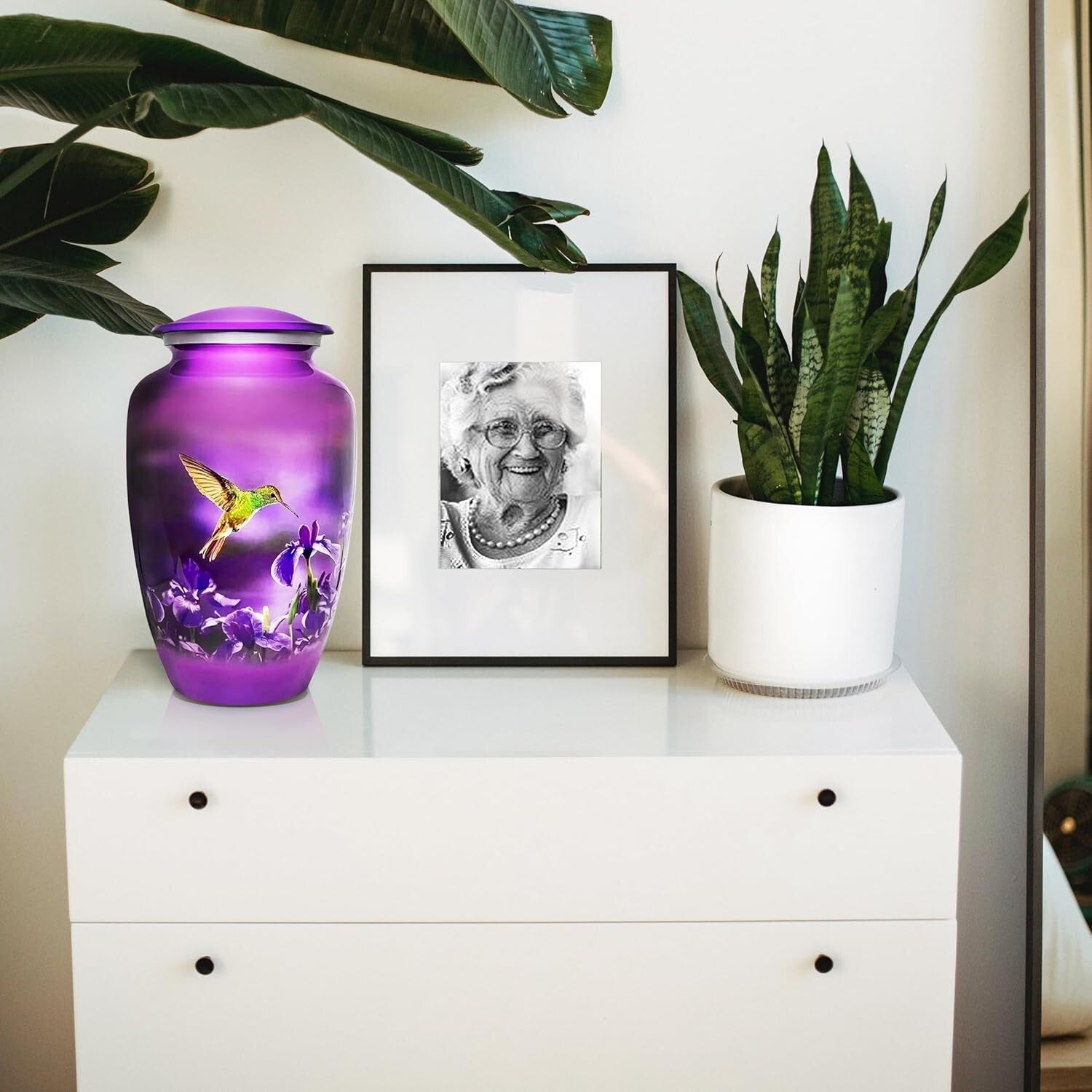 Elegant Hummingbird Cremation Urn for Adult Ashes - Large 200 lbs Capacity