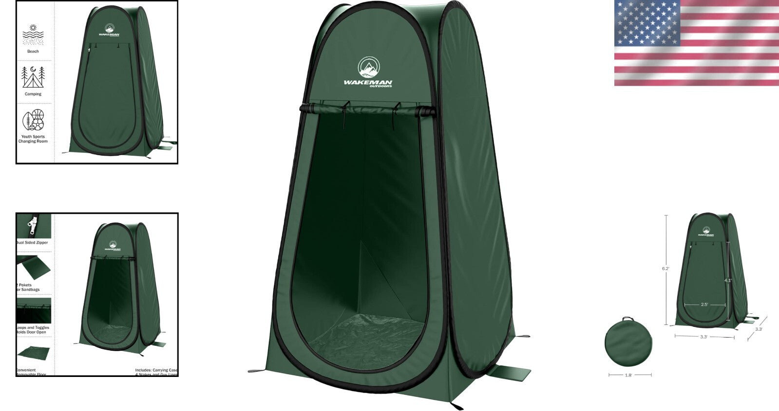 Versatile Water-Resistant Privacy Tent - Shower, Changing Room, or Toilet Stall