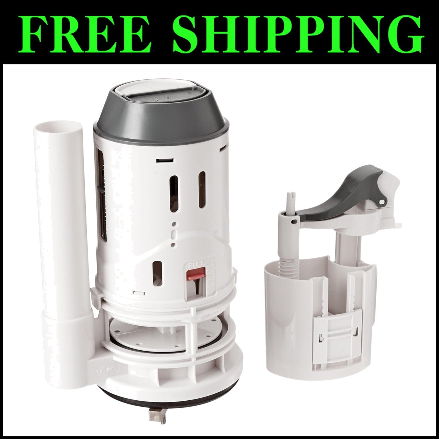 Dual Flush Valve Assembly for 1-Piece Toilets - Reliable 3-Inch Connection