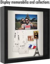 Load image into Gallery viewer, Versatile 11x11 Shadow Box Display Case for Tabletop &amp; Wall, Black Velvet Back